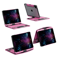 GLOWSPAD Pro - 360° Rotating Transparent iPad Keyboard with 7-Color RGB Backlight
